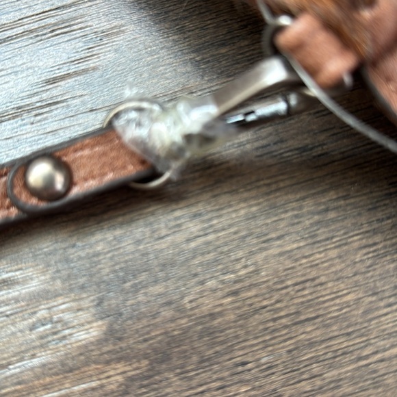 Justin Boots Wristlet/Wallet,Hair hide,bone inlay,magnetic close,genuine leather - Picture 10 of 11